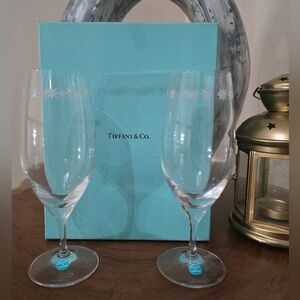 NIB TIFFANY & CO PILSNER GLASSES SET OF 2